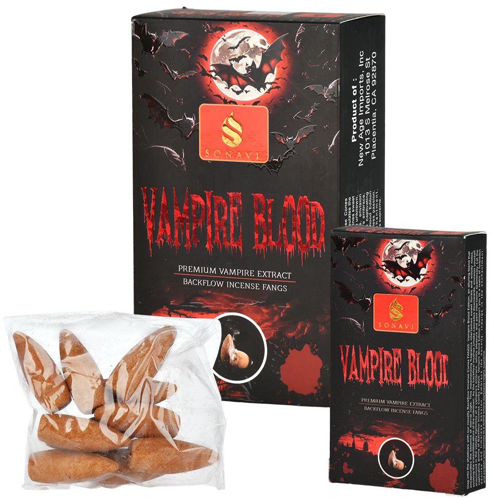 SONAVI Vampire Blood Backflow Incense Cones - 10pcc| 12PK DISPLAY